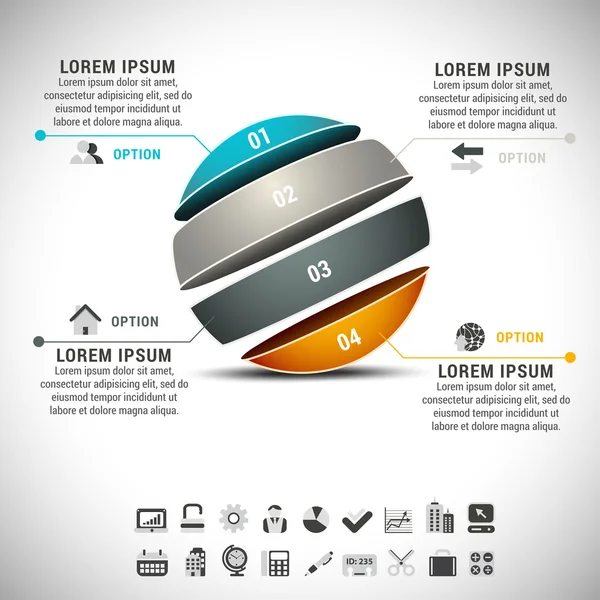 Infografica — Vettoriale Stock