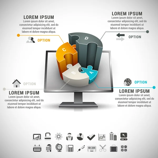 Infográfico — Vetor de Stock