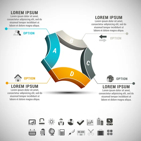 Infográfico — Vetor de Stock