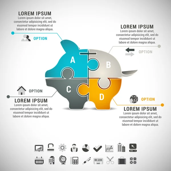 Infografica — Vettoriale Stock