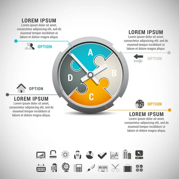 Infografica — Vettoriale Stock