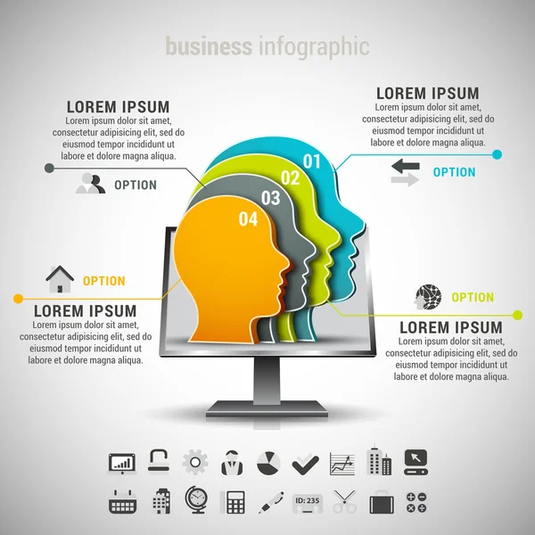 Infográfico — Vetor de Stock