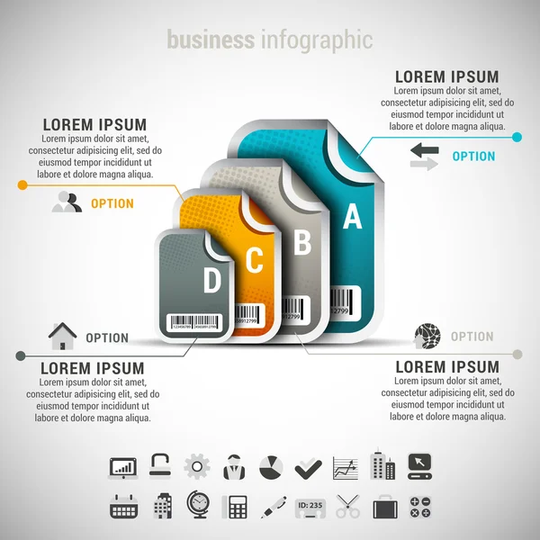 Infográfico — Vetor de Stock