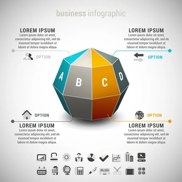 Infografía — Vector de stock