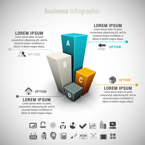 Infografica aziendale — Vettoriale Stock