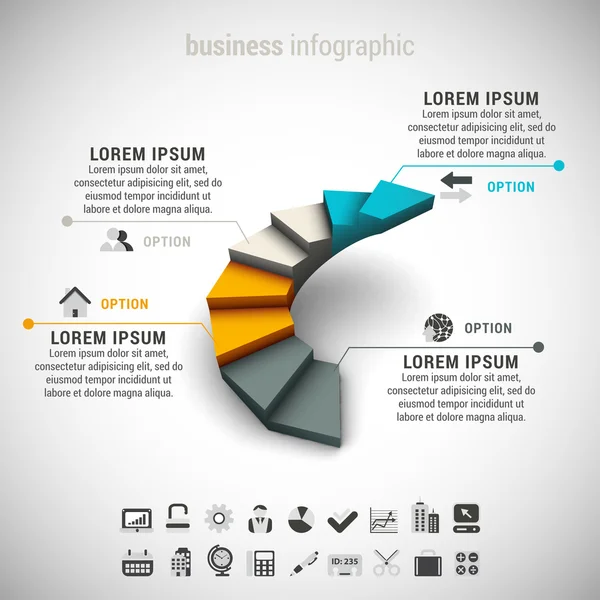 Infografía empresarial — Archivo Imágenes Vectoriales