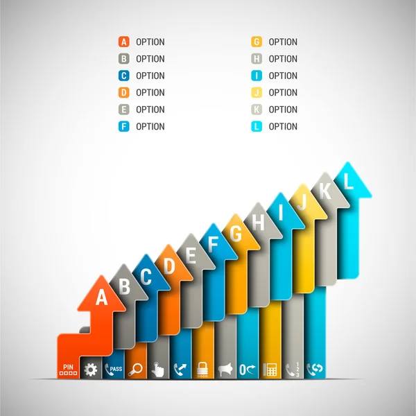 Infografía empresarial — Archivo Imágenes Vectoriales