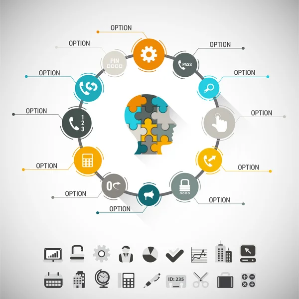 Infografía empresarial — Vector de stock