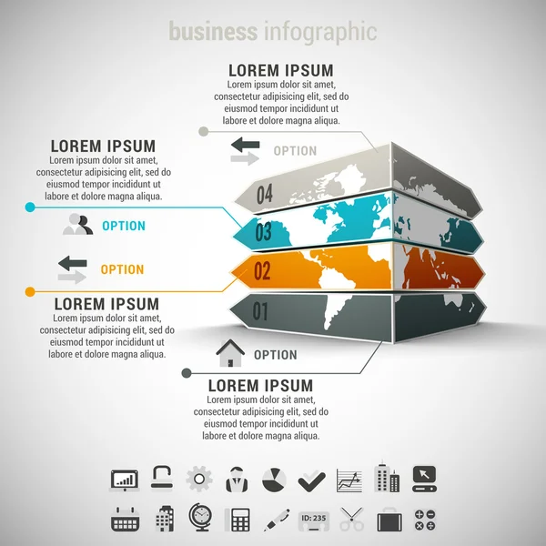 Infográfico de negócios — Vetor de Stock