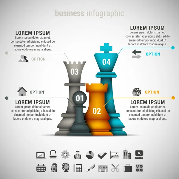 Infografía empresarial — Vector de stock