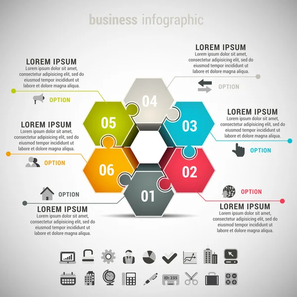 Infografica aziendale — Vettoriale Stock