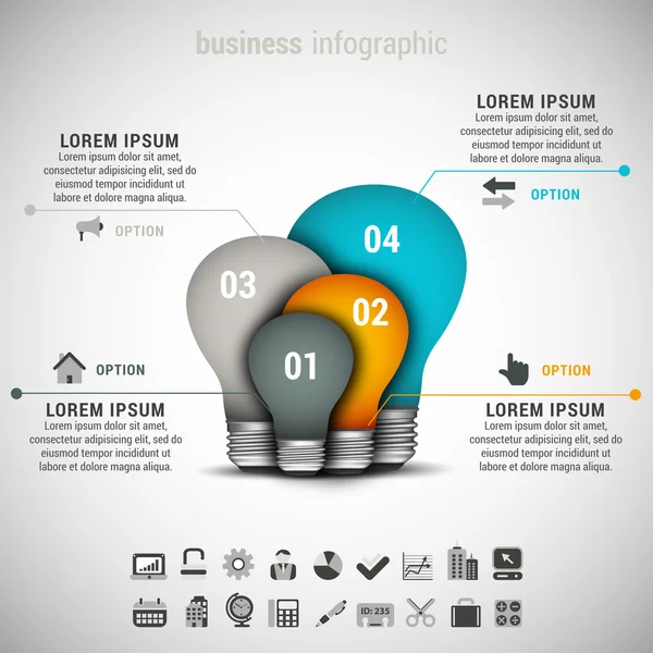 Infográfico de negócios — Vetor de Stock