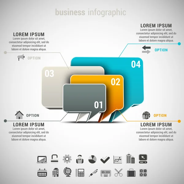 Infográfico de negócios — Vetor de Stock