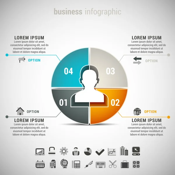 Infografica aziendale — Vettoriale Stock