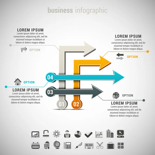 Infográfico de negócios — Vetor de Stock