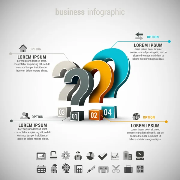 Infografía empresarial — Vector de stock