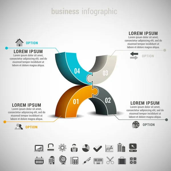 Infográfico de negócios — Vetor de Stock