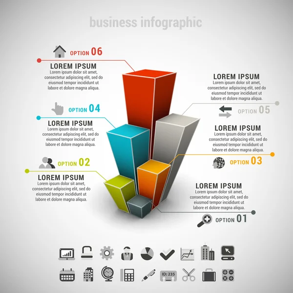 Infografía empresarial — Vector de stock