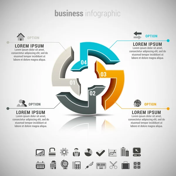 Infografía empresarial — Vector de stock