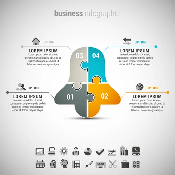 Infografía empresarial — Vector de stock