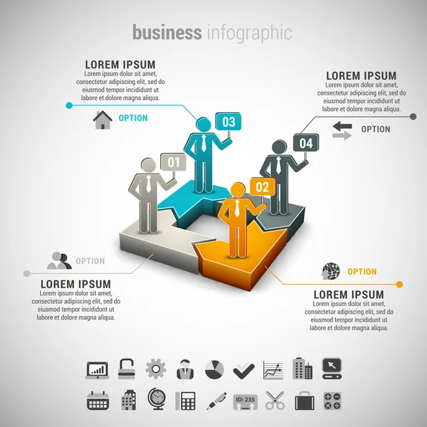 Infografica aziendale — Vettoriale Stock