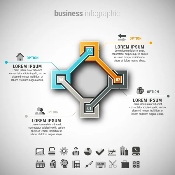 Infografía empresarial — Vector de stock