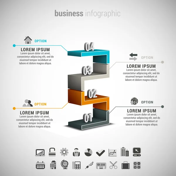 Infográfico de negócios — Vetor de Stock