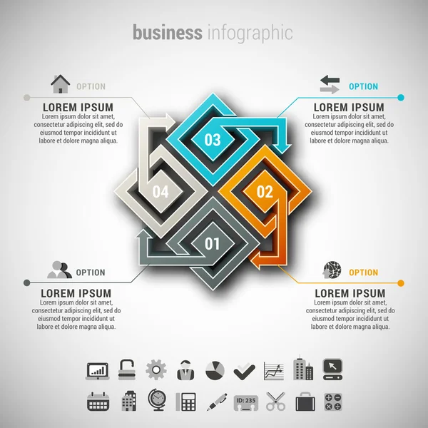 Infografía empresarial — Archivo Imágenes Vectoriales