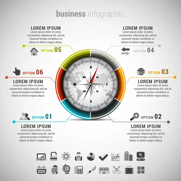 Infografía empresarial — Archivo Imágenes Vectoriales