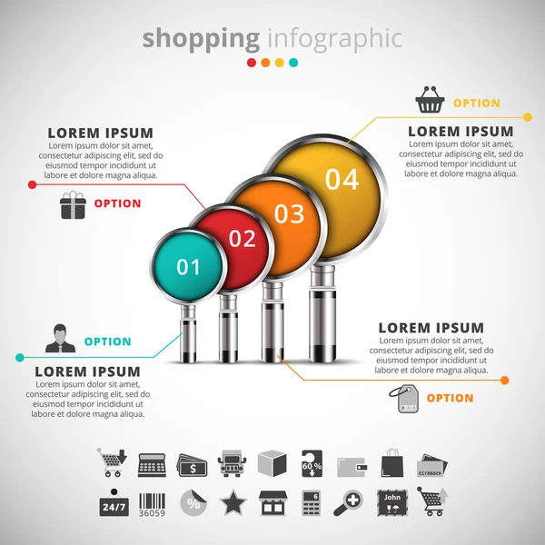 Shopping infographic — Stock Vector