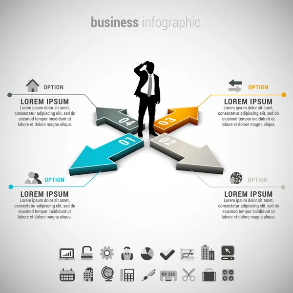 Infográfico de negócios — Vetor de Stock