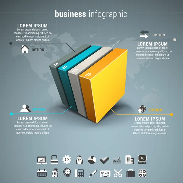 Infográfico de negócios — Vetor de Stock