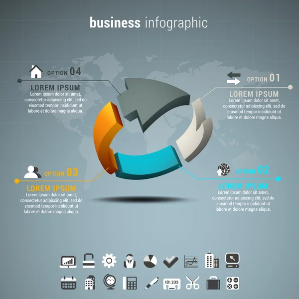 Infográfico de negócios — Vetor de Stock