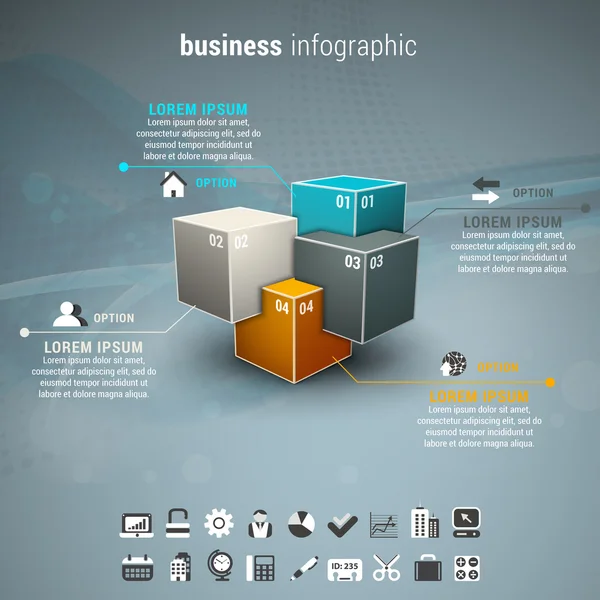 Infografis Bisnis - Stok Vektor