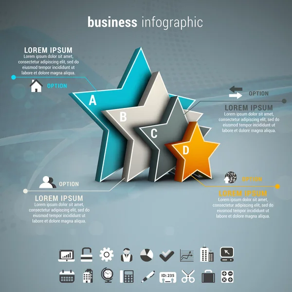 Infografía empresarial — Vector de stock