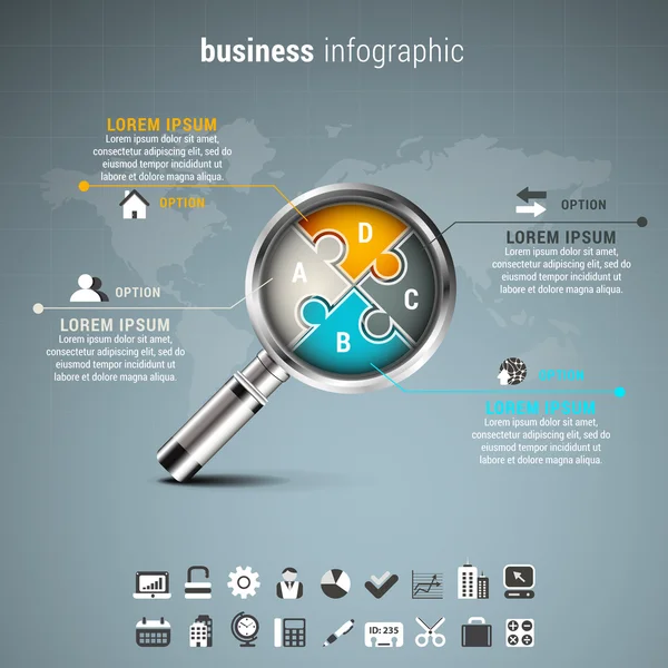 Infográfico de negócios — Vetor de Stock