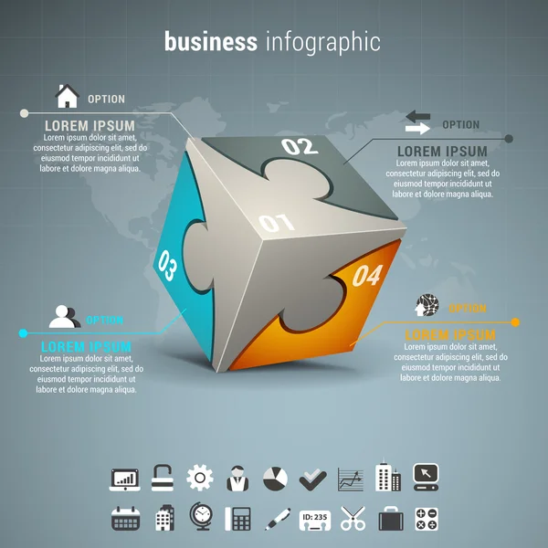 Infografis Bisnis - Stok Vektor