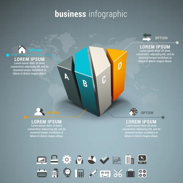 Infográfico de negócios — Vetor de Stock