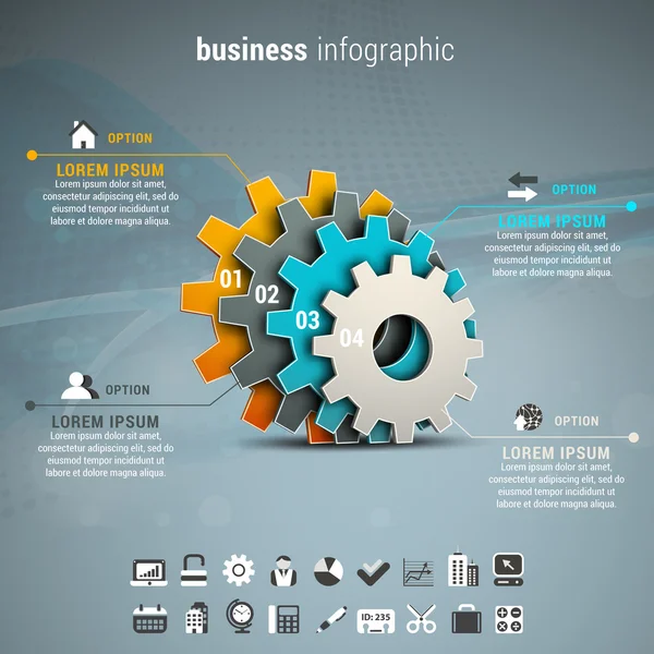 Infográfico de negócios — Vetor de Stock