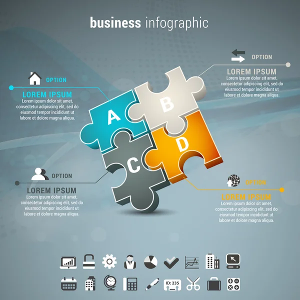 Infográfico de negócios — Vetor de Stock