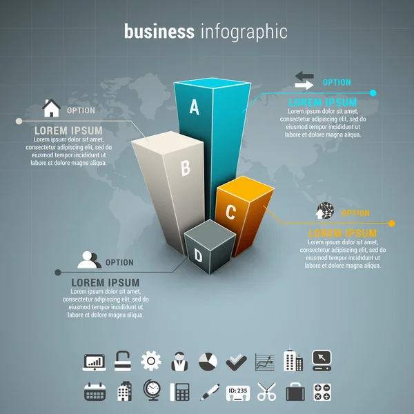 Infográfico de negócios — Vetor de Stock