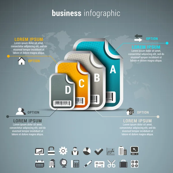 Infografía empresarial — Vector de stock