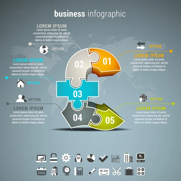 Infográfico de negócios — Vetor de Stock