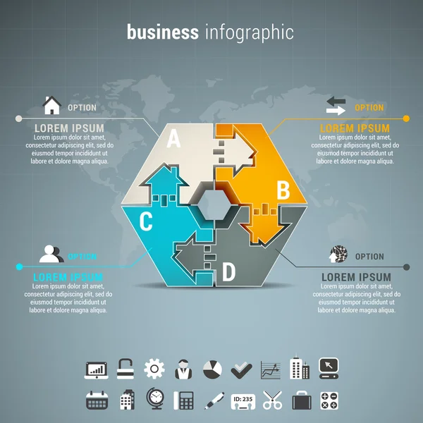 Business infographic — Stock Vector