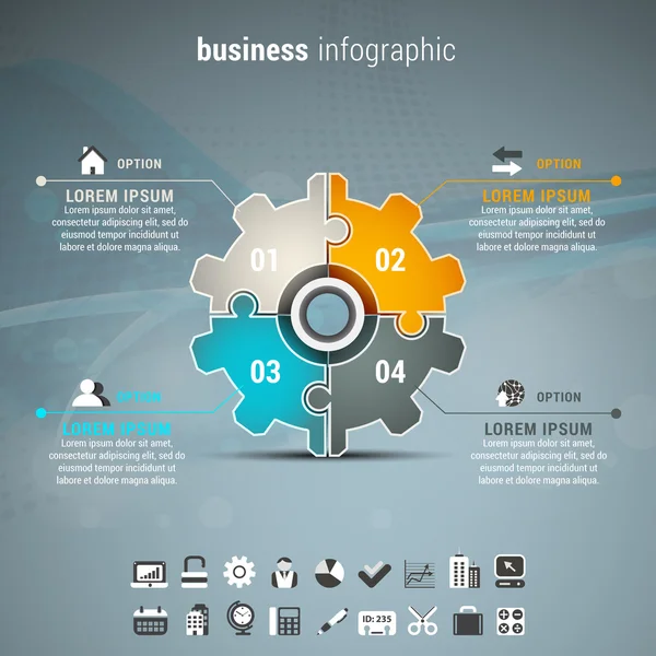 Infografía empresarial — Archivo Imágenes Vectoriales