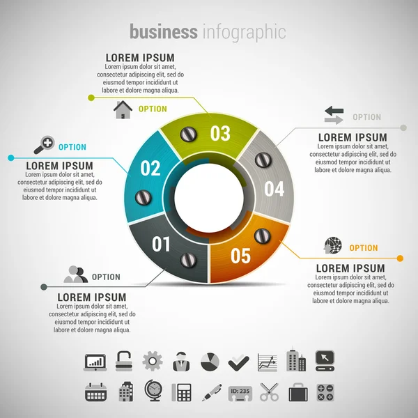 Infográfico de negócios — Vetor de Stock