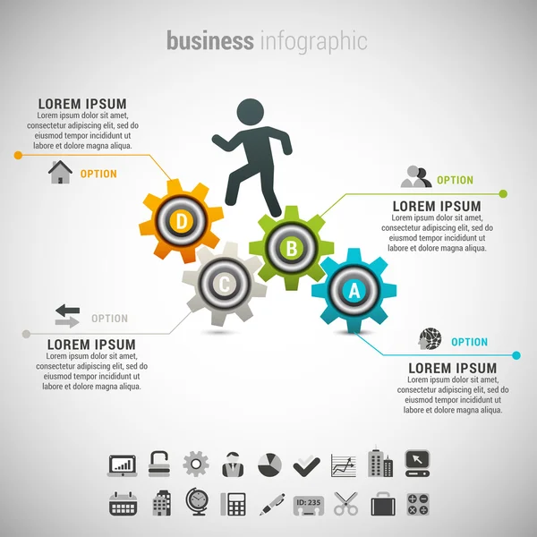 Futuristische Business-Infografik — Stockvektor