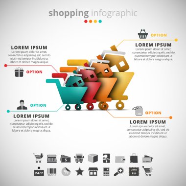 Modern alışveriş Infographic
