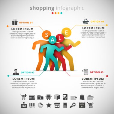Modern alışveriş Infographic
