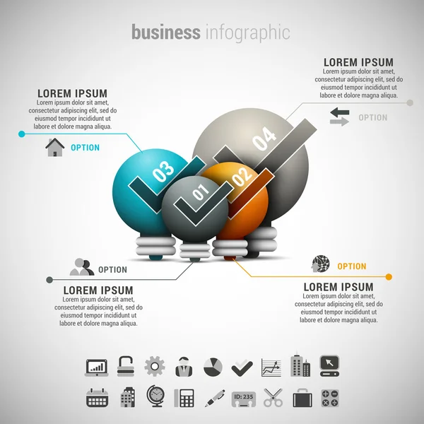 Infografica moderna di affari — Vettoriale Stock